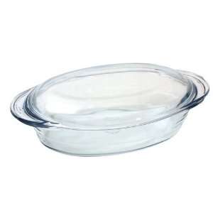 Lancaster Colony GD16450717 Small Oval Casserole with Lid, 2.4 qt 
