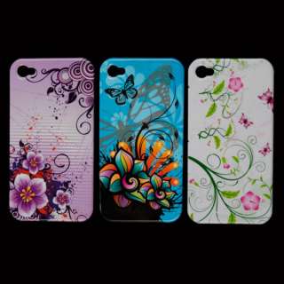   Design flower pattern Hard Back Case Cover for Iphone 4G 4TH  