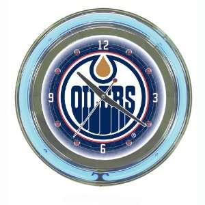  NHL Edmonton Oilers Neon Clock   14 inch Diameter