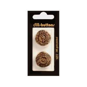  Dill Buttons 23mm Shank Antique Gold 2 pc Arts, Crafts & Sewing
