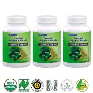  NEWFEBICO Premium Organic Chlorella Powder 100g*3bottles 