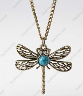 GK4931 New Vintage Style Bronze Metal Alloy Insect Dragonfly Pendant 