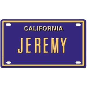  Jeremy Mini Personalized California License Plate 