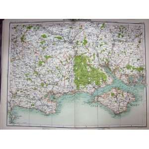    MAP 1891 SOUTHAMPTON ENGLAND ISLE WIGHT SOUTHAMPTON