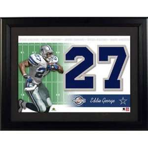 Eddie George Dallas Cowboys Unsigned Jersey Numbers Piece  