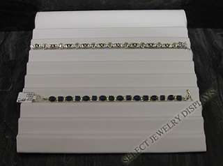 NEW White Leather Bracelet Slotted Ramp Jewelry Display  