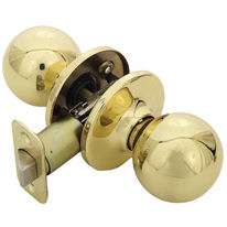 Ashland Polished Brass Passage Round Ball Door Knob  