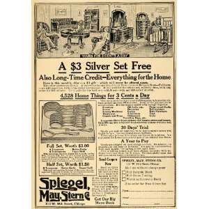  1912 Ad Spiegel May Stern Catalog Free Silverware Set 