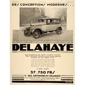  Automobiles French Art Deco Sedan   Original Print Ad