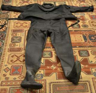  LARGE TYPHOON DRYSUIT XXL BOOT SIZE SI TECH USED DRY 