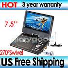 Portable DVD Player LCD Screen /4 USB TV Car Mount with FM TXT 