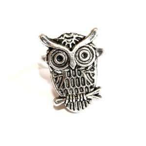  Sour Cherry Silver plated base Quirky Owl Ring Jewelry