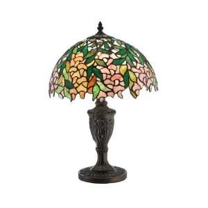  Meyda Tiffany 110324 One Light Accent Table Lamp, Mahogany 