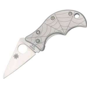  Spyderco Knives 86P Spin Framelock Knife with Plain Blade 