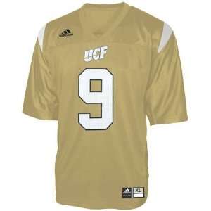  Adidas UCF Knights #9 Gold Replica Football Jersey Sports 