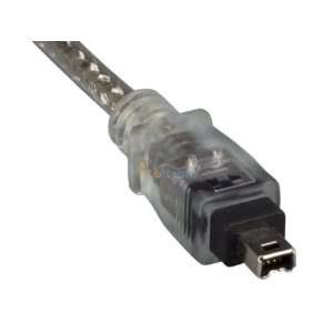  6ft IEEE 1394a FireWire 400 4 pin to 4 pin, Clear 