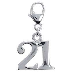 Buy Sterling Silver 21 Charm from our Charms range   Tesco