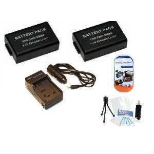  Value 2 Pack Battery And Charger Kit For Panasonic Lumix DMC FZ100 