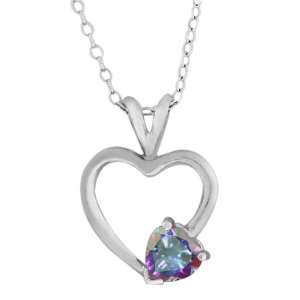   Pendant With Semi Precious Gem With 18 Sterling Silver Chain Jewelry