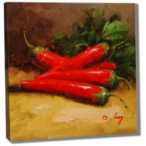  Red Chili Peppers by D. Long (14x14)