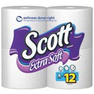 Scott extra soft bathroom tissue, unscented mega rolls 12 x 4 pack 