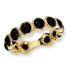 goldia Gold plated Sterling Silver Onyx Ring Size 8