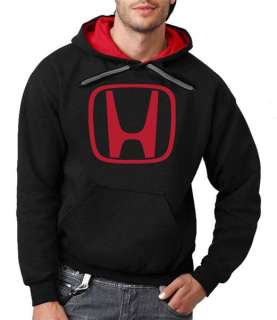   Logo Black Hoodie Red Hood Car Racing Flock Print Hooded Sweatshirt