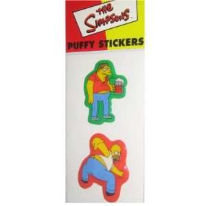   Simpsons Barney and Homer Fluffy Sticker Set PS SIM 0002 Toys & Games