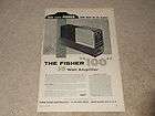 Fisher 100 Tube Amplifier Ad, 1958, 1 pg, Specs, Article, Original