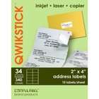 QwikStik by Compulabel Shipping Labels for Laser and Inkjet Printers 