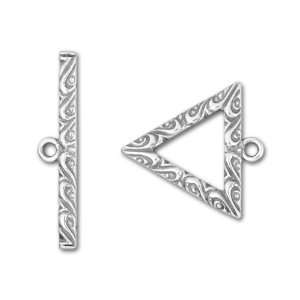  Sterling Silver Triangular Decorative Clasp Set Arts 