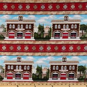  44 Wide Local Heroes Fire Station Border Stripe Multi 