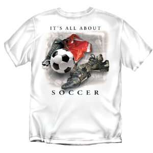  CoEd Sportswear Its All About Soccer T Shirt Sports 