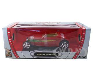   diecast model of 1933 Ford Convertible die cast car by Road Signature