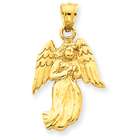 goldia Solid 14k Gold Polished Angel Charm