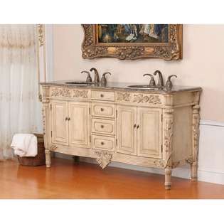 Virtu Alexandria Double 67 Bathroom Vanity in Antique Ivory   Vanity 