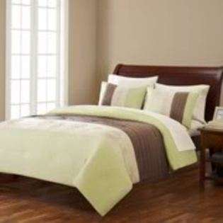 Grand Bedding Elegant Tradewind Blue & Brown 4PC Comforter Set Bed in 