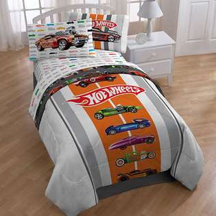  Hot Wheels Full size 5 piece Bed in a Bag with Sheet Set 