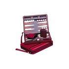 Classic Game Collection Travel Backgammon in Burgundy