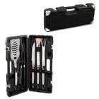 Picnic Time 5 Piece BBQ Tool Set in Rugged Black Carrying Case with 