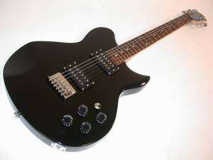   Schmidt Electric Guitar, Washburn Idol Style, Black, OI14B, Gig Bag