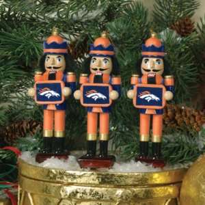 Denver Broncos Nutcracker Ornaments 3pk NFL Football Fan Shop Sports 