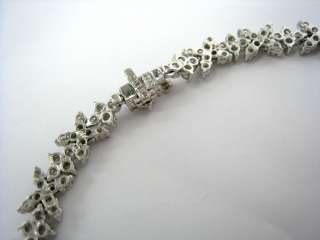 21ct FG VS MQ & Round Diamond Flower Honeycomb Platinum 950 Necklace 