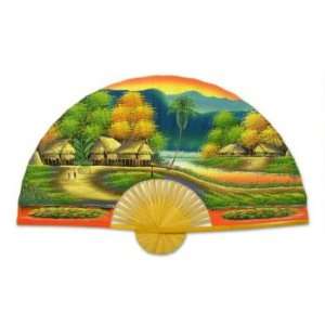  Cotton fan, Village in the Country