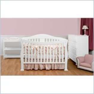   PC Convertible Crib Nursery Set w, Toddler Rail in White 