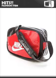 BN Nike Team Training PU Male Shoulder Messenger Bag Shiny Red/Black 