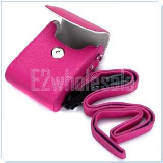 Pink Portable Camera Leather Carry Case Bag Pouch NEW  