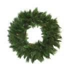   48 Green Long Needle Pine Artificial Christmas Wreath With Pine Cones