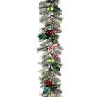   Red & Green Christmas Brights Pre Decorated Artificial Garland   Unlit