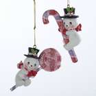 KSA Club Pack of 12 Sugar Town Snowmen with Candy Christmas Ornaments 